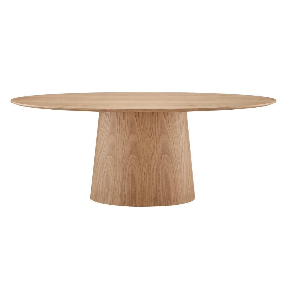 Deodat 79-inch Oval Dining Table in Oak - Atmosphere Interiors