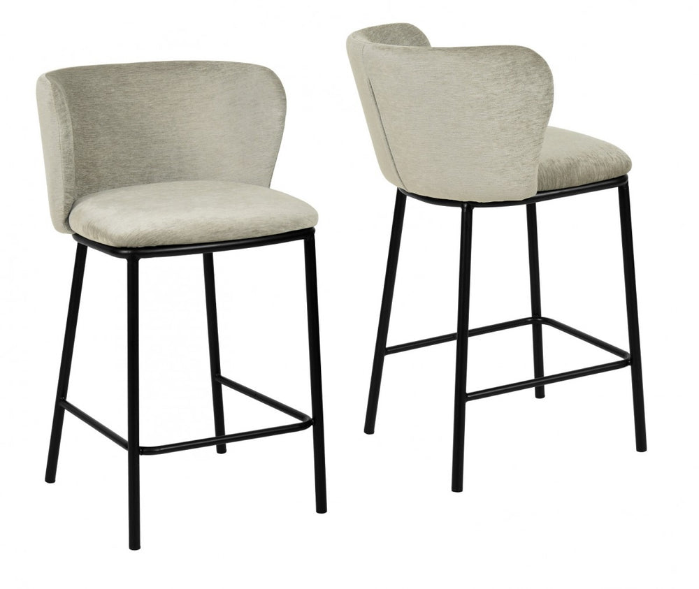 Bessie - Modern Grey Counter Stool Set of 2 - Atmosphere Interiors