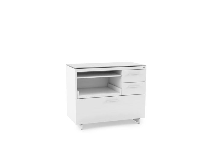 BDI Centro 6417 White Multifunction Office Cabinet - Atmosphere Interiors