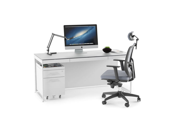 BDI Centro 6401 Modern White Home Office Desk - Atmosphere Interiors