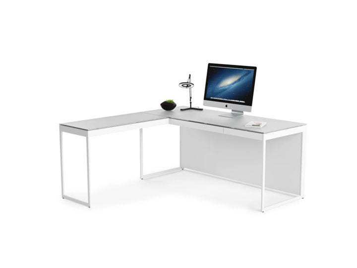 BDI Centro 6401 Modern White Home Office Desk - Atmosphere Interiors