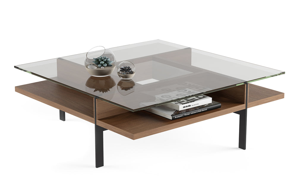 BDI Terrace 1150,1152,1153 Modern Square Glass Coffee Table - Atmosphere Interiors