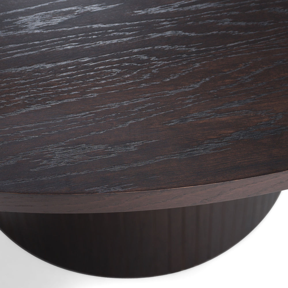 Naples - Modern Brown Round Dining Table with Extension