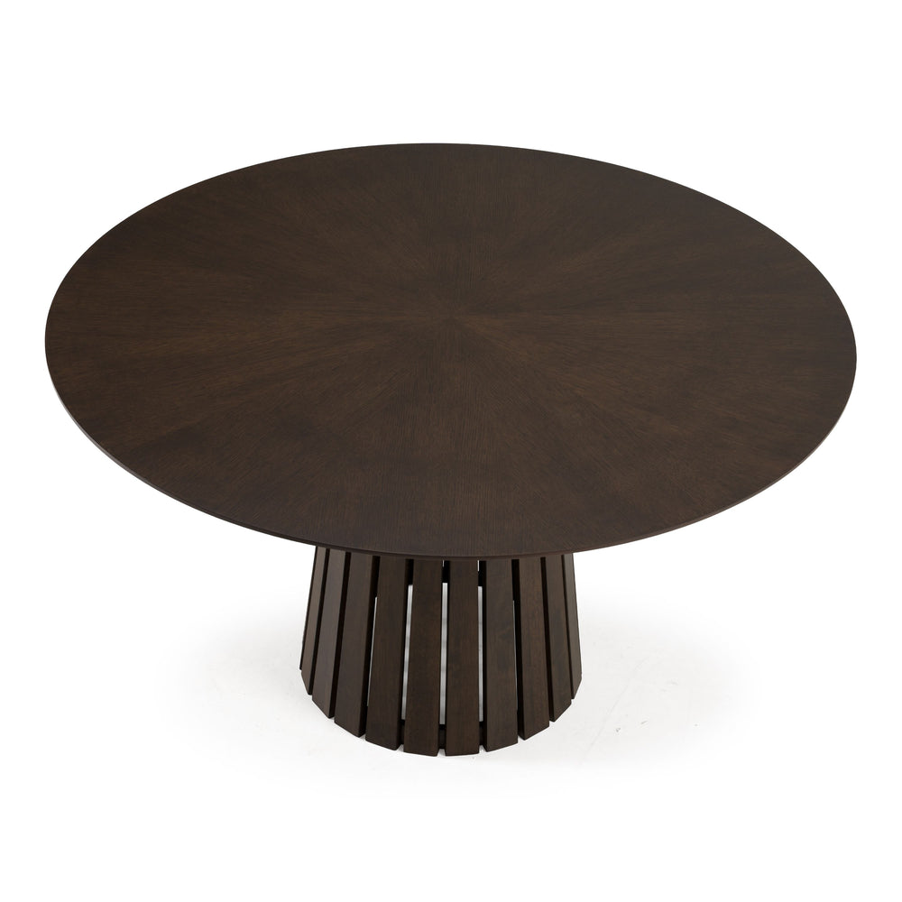 Webber - Mid-Century Modern Wenge Round Dining Table