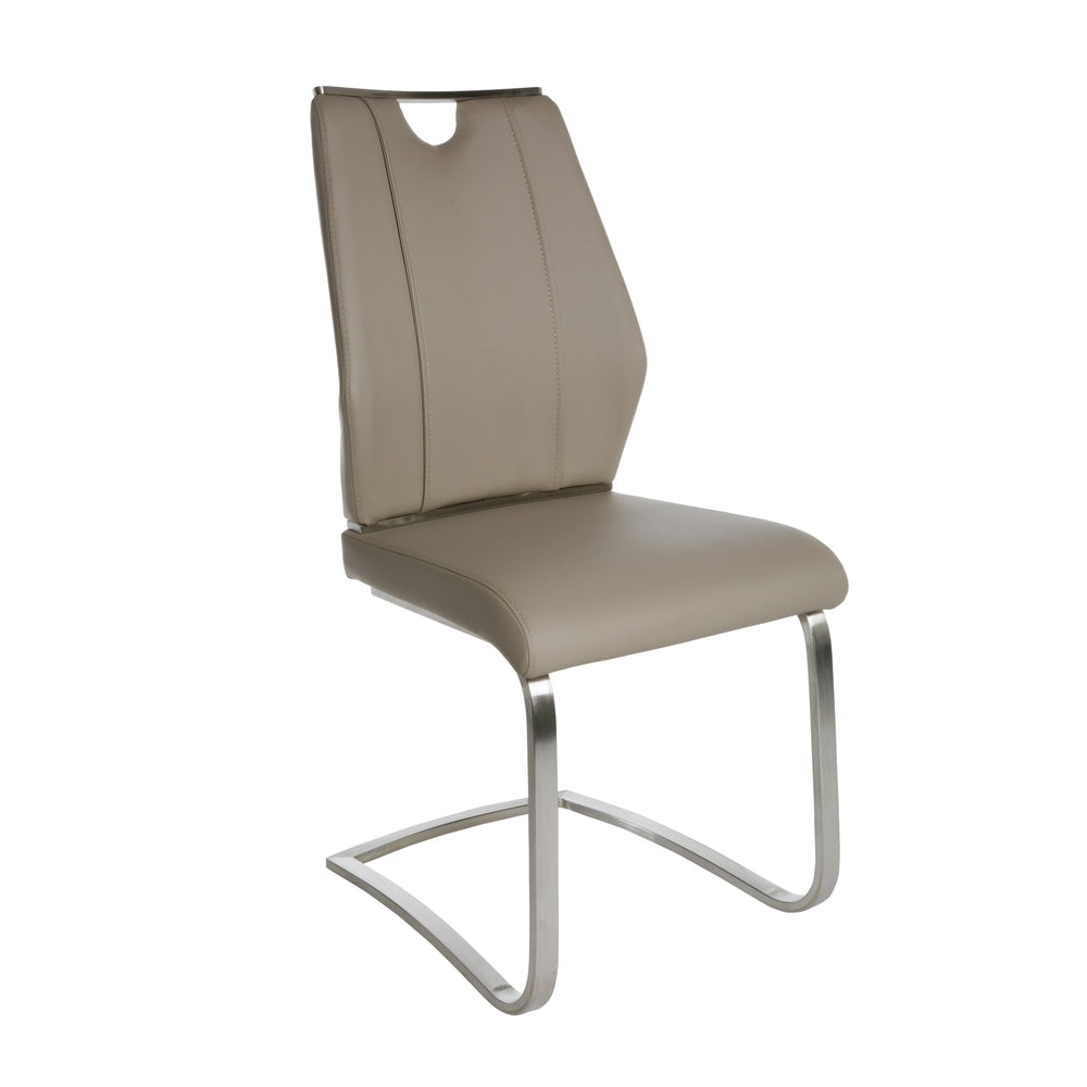 Lexington Side Chair Brushed Stainless Steel Base - Atmosphere Interiors