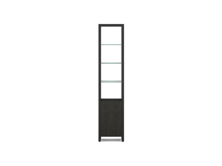 BDI Linea 5801 Expandable Narrow Bookshelf With Glass Shelves - Atmosphere Interiors