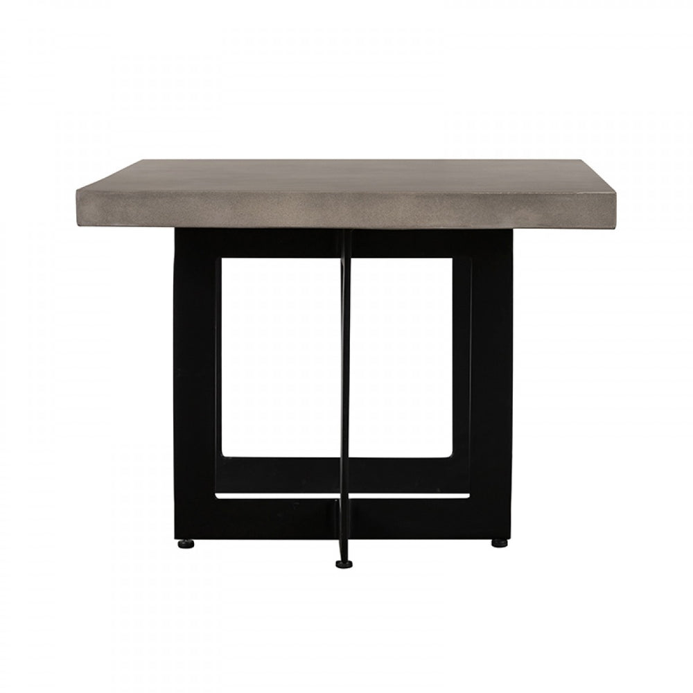 Sharon Modern Concrete & Black Metal Coffee Table - Atmosphere Interiors